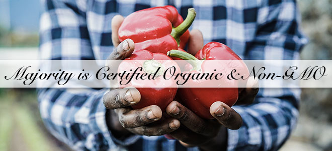 Majority of Produce is Organic and Farm Fresh